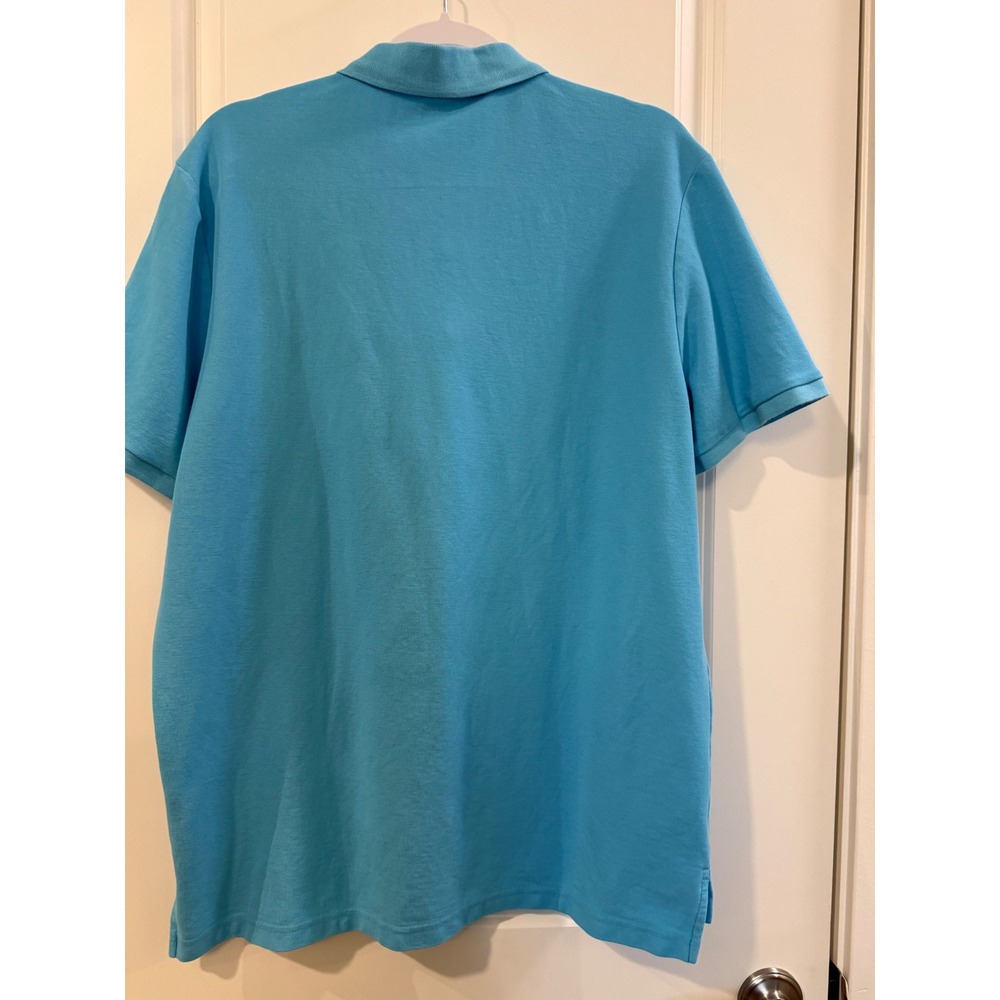 US Polo Assn Mens XL Light Blue Performance Pique Short Sleeve Polo Shirt - Picture 2 of 4